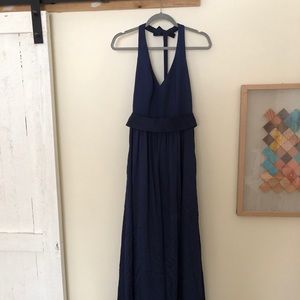 White by Vera Wang navy blue gown!